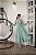 Vestido midi seda verde água - Imagem 1