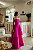 Vestido drapeado tafetá de seda rosa pink Cápsula - Imagem 3