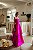Vestido drapeado tafetá de seda rosa pink Cápsula - Imagem 1