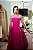 Vestido drapeado tafetá de seda rosa pink Cápsula - Imagem 2