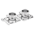 Conjunto de Xícaras para Café Tramontina Aço Inox Acabamento Brilho 6 Peças - Imagem 1