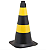 Cone de PVC Amarelo/Preto 50cm Worker - Imagem 1