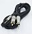Cabo de Áudio Profissional P2 Estereo + 2 Rca Gold 24k Nylon 5m - Imagem 1