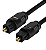 Cabo Óptico Digital Áudio Toslink Plug Gold 2m - Imagem 1