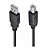 Cabo Impressora USB A + USB B 2.0 Universal Hp Epson Canon Elgin 1,80m - Imagem 2