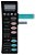 Membrana Teclado para Micro-ondas Compatível com Panasonic NN 7956 Preto Curva - Imagem 1