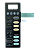 Membrana Teclado para Micro-ondas Compatível com Panasonic NN 7956 Preto Reta - Imagem 1