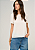 BLUSA COM NERVURAS EM CREPE OFF WHITE - Imagem 1