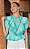 BLUSA MARIETA EM TRICOLINE COM GUIPIR AZUL - Imagem 1