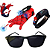 Kit Brinquedo Lançador Teia Solta Teia Homem Aranha Menino Com Oculos E Relogio - Imagem 2