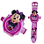 Relogio Infantil Digital Projetor Minnie 24 Imagens Princesa Meninas Feminino - Imagem 5