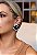 BRINCO BOTAO RESINA  PRETA PRATEADO  BLACK *W - Imagem 1