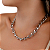 COLAR CHOKER  CORRENTE GARGATILHA RÓDIO BRANCO  45 Cm - Imagem 1