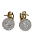 BRINCO BOLA CRISTAL CRAQUELADO BANHADO  A OURO 18K - Imagem 4