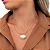 COLAR OVAL OLHO GATO 45CM BAHADO A OURO 18K - Imagem 1