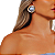 BRINCO MAXI BOTAO RESINA ACRILICA PRATA BANHADO A OURO 18K - Imagem 1