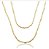 COLAR LISO CANUTILHO ELIENEJOIAS BANHADO A OURO 18K  90cm - Imagem 2