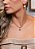 COLAR BOLINHA WHITE E  BRINCO GOLD 40CM BANHADO A OURO 18K - Imagem 4