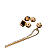 COLAR BOLINHA WHITE E  BRINCO GOLD 40CM BANHADO A OURO 18K - Imagem 2