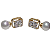 BRINCO PEROLA E ZIRCONIA BANHADO A OURO 18K - Imagem 3