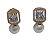 BRINCO PEROLA E ZIRCONIA BANHADO A OURO 18K - Imagem 1