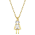 COLAR CORRENTE VENEZIANA 45+5CM BANHADO A OURO 18K - Imagem 2