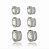 BRINCO TRIO  MICRO ZIRCONIA BANHADO RÓDIO BRANCO - Imagem 2