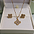 CONJUNTO COLAR E BRINCO ZIRCONIA BANHADO OURO 18K - Imagem 3