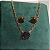 CONJUNTO COLAR E BRINCO PONTO LUZ CRISTAL BLACK 40+5CM BANHADO A OURO 18K - Imagem 3