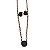CONJUNTO COLAR E BRINCO PONTO LUZ CRISTAL BLACK 40+5CM BANHADO A OURO 18K - Imagem 4