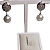 BRINCO ZIRCONIA E PEROLA BANHADO RÓDIO BRANCO - Imagem 2