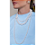 COLAR PEROLA SHELL P 80CM BANHADO OURO18K - Imagem 3