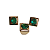 CONJUNTO BRINCO E ANEL ZIRCONIA VERDE BANHADO OURO 18K Nº19 - Imagem 4