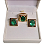 CONJUNTO BRINCO E ANEL ZIRCONIA VERDE BANHADO OURO 18K Nº19 - Imagem 7