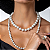 COLAR PEROLA 10MM BANHADO A OURO 18K 45CM - Imagem 1