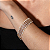 PULSEIRA CRAVEJADA PEROLAS E ZIRCÔNIAS 18CM BANHADO OURO 18K - Imagem 2
