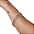 PULSEIRA CRAVEJADA PEROLAS E ZIRCÔNIAS 18CM BANHADO OURO 18K - Imagem 1