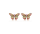 CONJUNTO BRINCO E COLAR DE BORBOLETA 38CM ZIRC BANHADO OURO 18K - Imagem 4