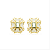 CONJUNTO BRINCO E COLAR RESINA E ZIRCONIA BANHADO OURO 18K COD.69452 - Imagem 2