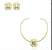 CONJUNTO BRINCO E COLAR RESINA E ZIRCONIA BANHADO OURO 18K COD.69452 - Imagem 3