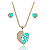 COLAR CORACAO FUSION BANHADO OURO 18K - Imagem 2