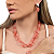 CONJ CRISTAL CHERRY 39+7CM BAHANDO OURO 18K - Imagem 1