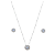 CONJUNTO BRINCO E COLAR ZIRCONIA BANHADO RÓDIO BRANCO - Imagem 1