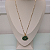 COLAR DE FLOR  CRAVEJADO DE  ZIRCÔNIAS VERDE BANHADO OURO 18K 48CM - Imagem 4