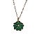 COLAR DE FLOR  CRAVEJADO DE  ZIRCÔNIAS VERDE BANHADO OURO 18K 48CM - Imagem 2