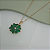 COLAR DE FLOR  CRAVEJADO DE  ZIRCÔNIAS VERDE BANHADO OURO 18K 48CM - Imagem 3