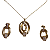 CONJUNTO BRINCO E COLAR ZIRCONIA - Imagem 1