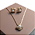 CONJUNTO BRINCO E COLAR PEROLA CRAVEJADO DE ZIRCÔNIAS BANHADO DOURADO - Imagem 1