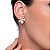 BRINCO ZIRCONIA E PEROLA BANHADO DOURADO - Imagem 1