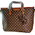 BOLSA LACE & LORE FASHION MARROM ESCURO FEMININA  CHAVEIRO - Imagem 1